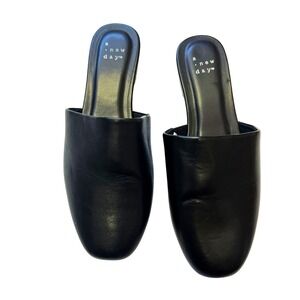 A New Day Women's Thea Black Mules, Flat Shoes Casual Footwear, Size 7